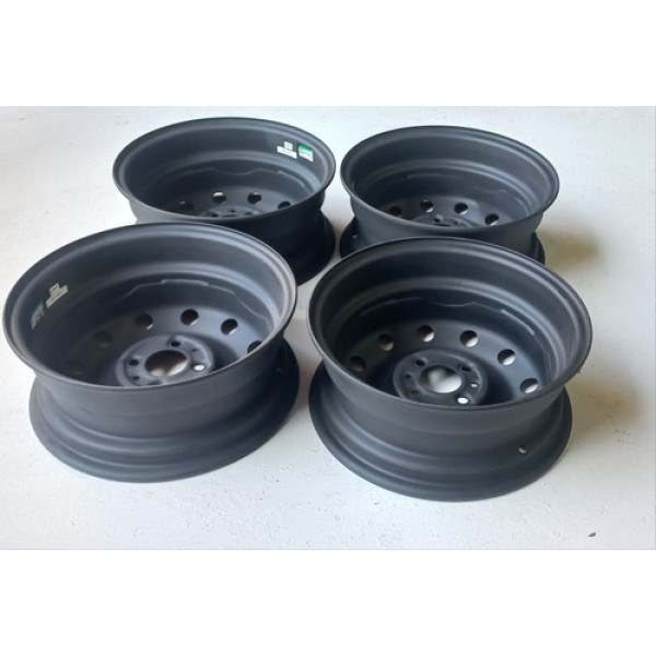 Jogo Roda Ferro Aro 15 4x100 Fiat Gm Vw