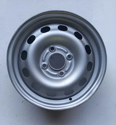 Roda Ferro Aro 14 4x108 Ford Peugeot Vw Ca490 Prateado